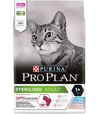 Pro Plan Sterilised Adult сухой корм для стерилизованных и кастрированных кошек с треской и форелью 1,5 кг. 
